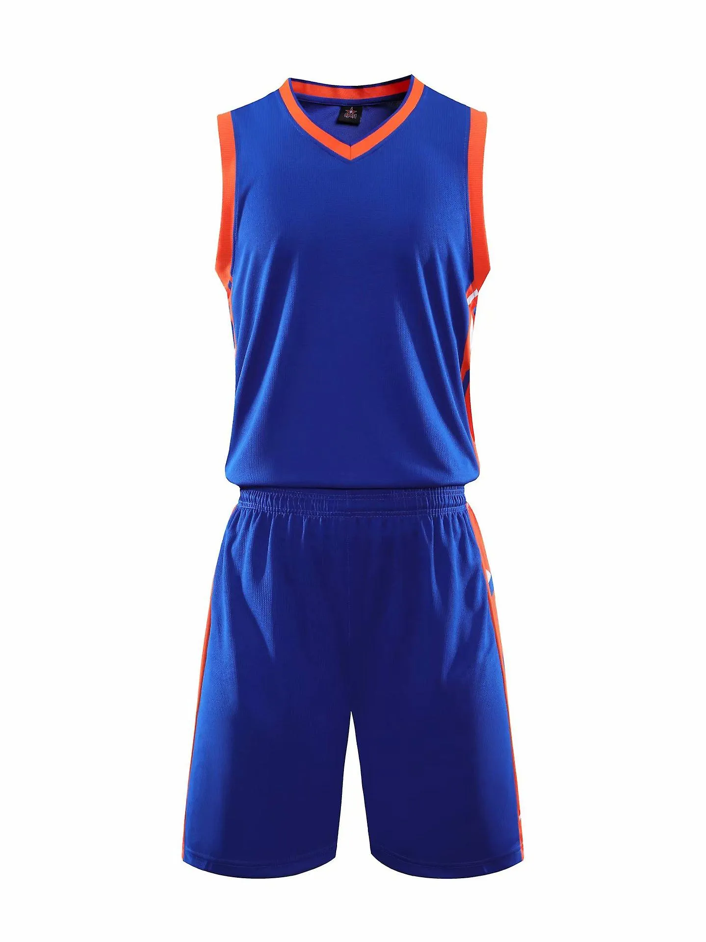 1 Set Mens Basketball Jersey and Shorts Team Uniform Sportswear, blue,5XL