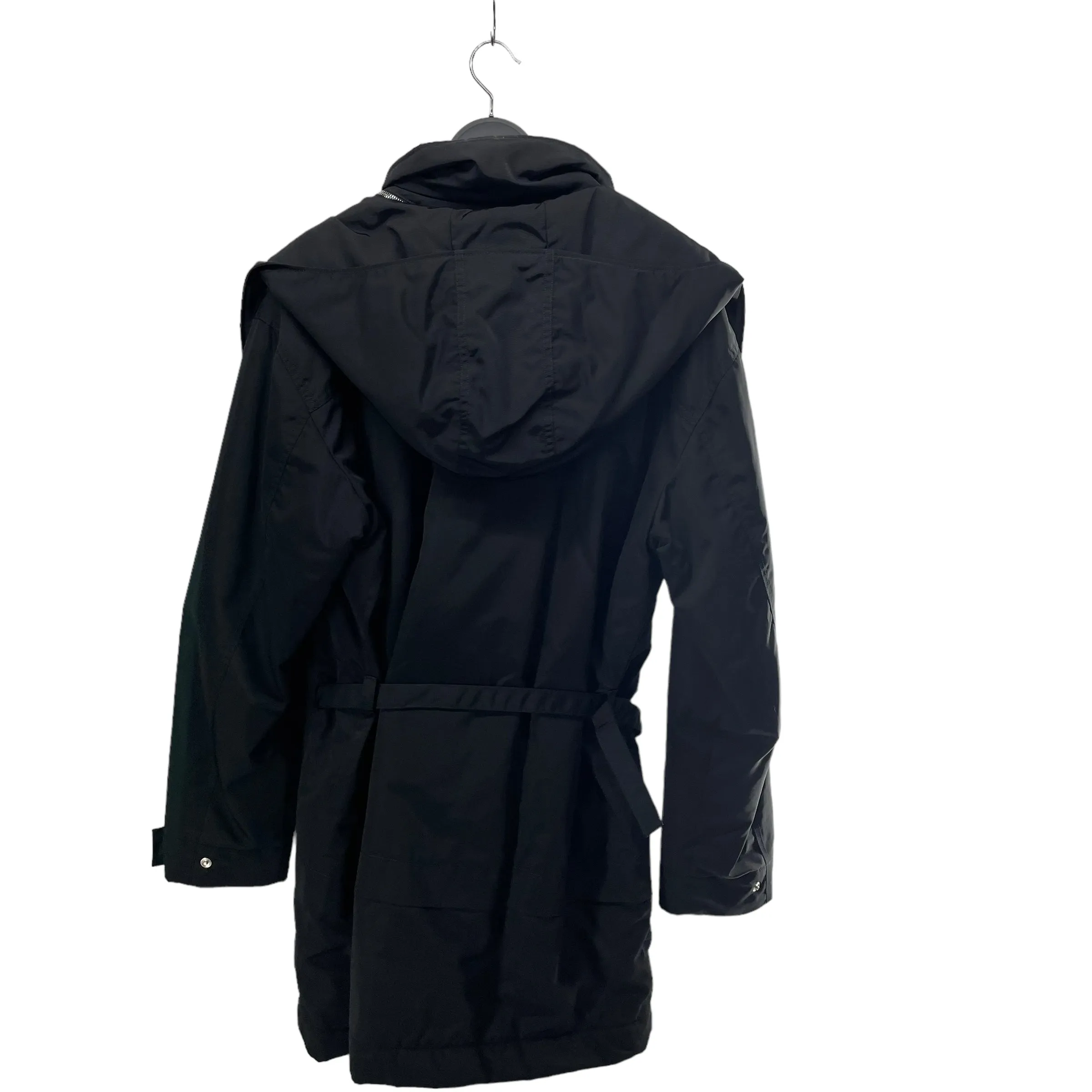 1017 ALYX 9SM trench coat, size L, polyester, black, buckle coat.