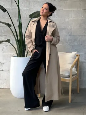 27 Longline Double Breasted Trench Coat