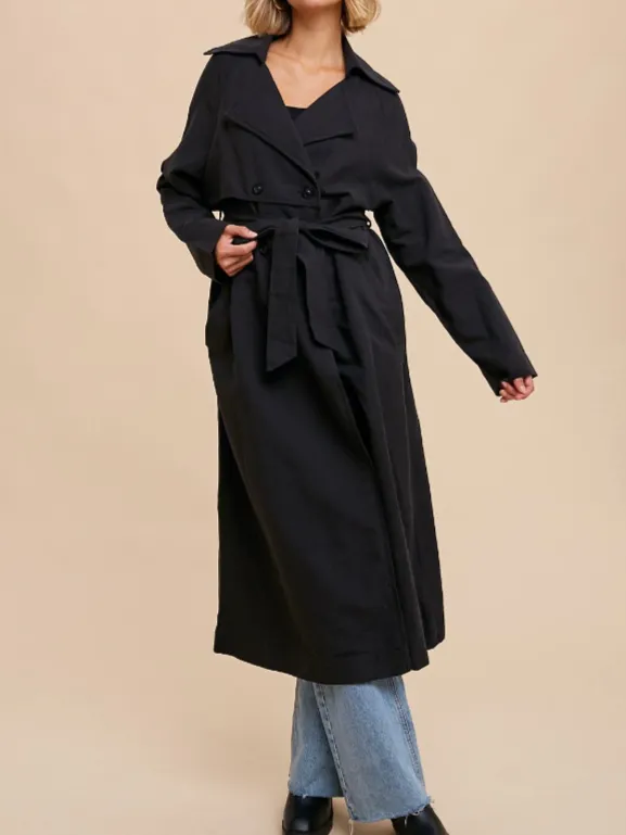 27 Longline Double Breasted Trench Coat