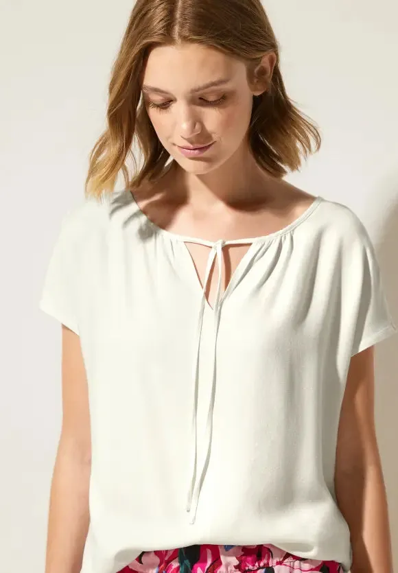 320306- Cream Material Mix Top - Street One