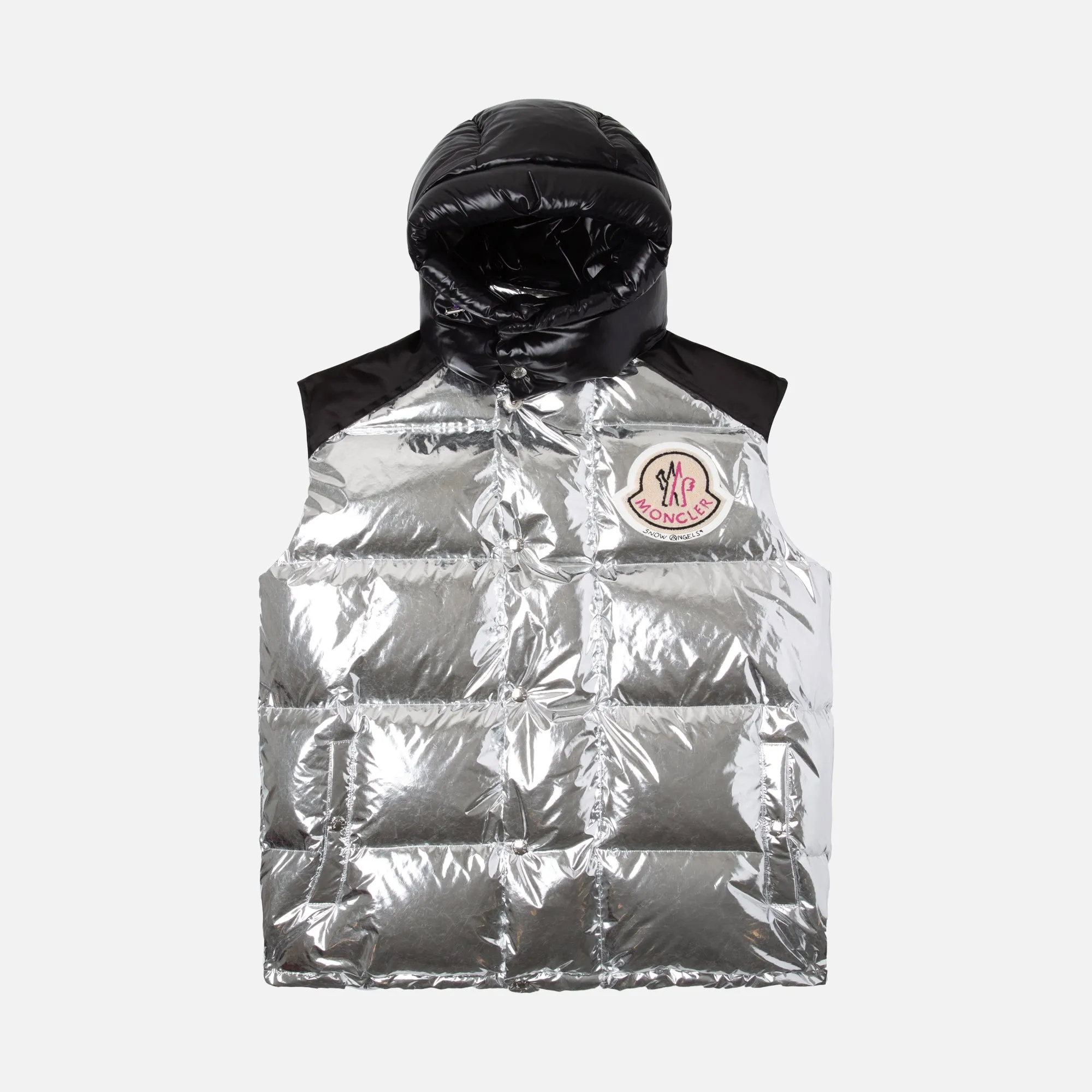 8 Moncler Palm Angels Exen Gilet Vest - Silver for sale