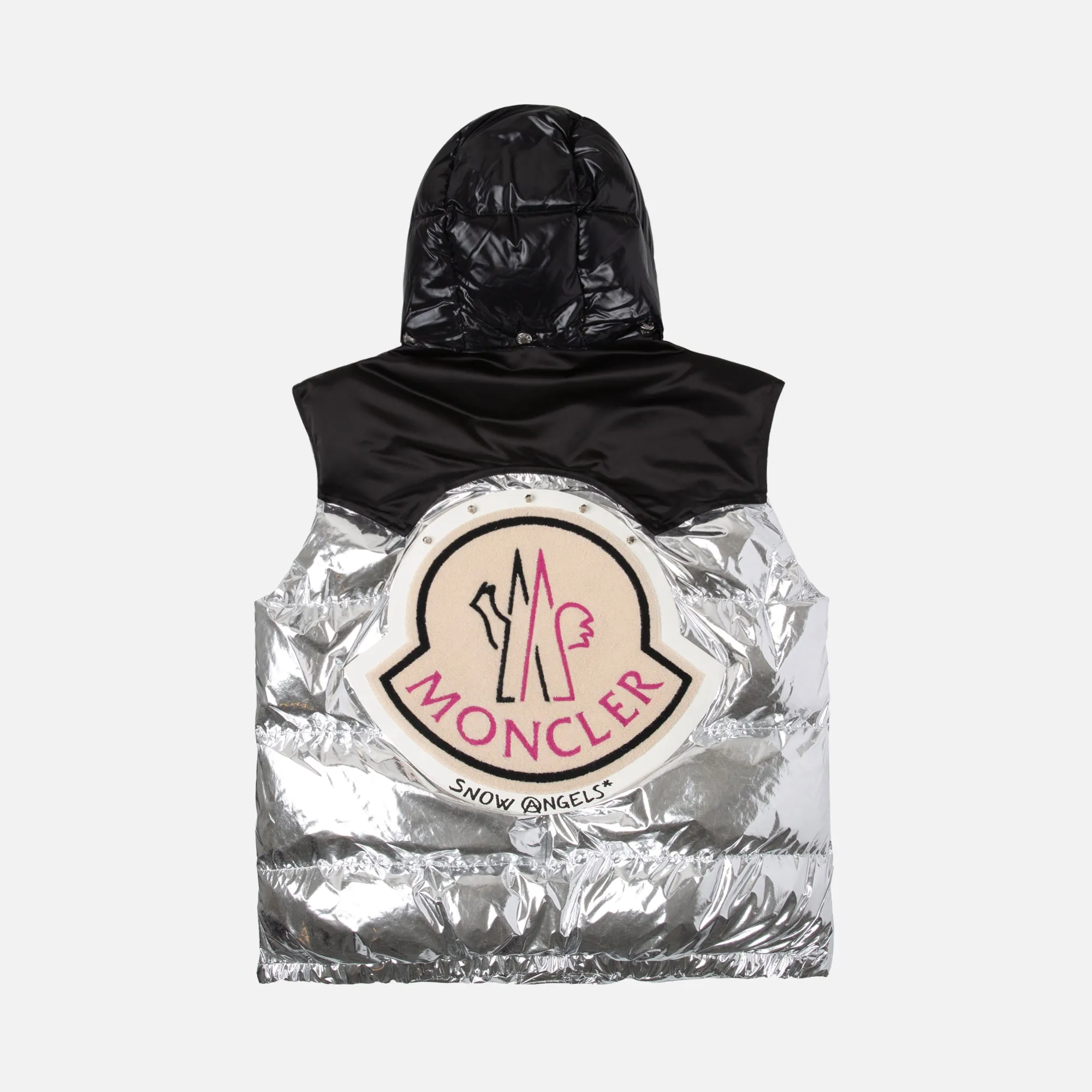 8 Moncler Palm Angels Exen Gilet Vest - Silver for sale