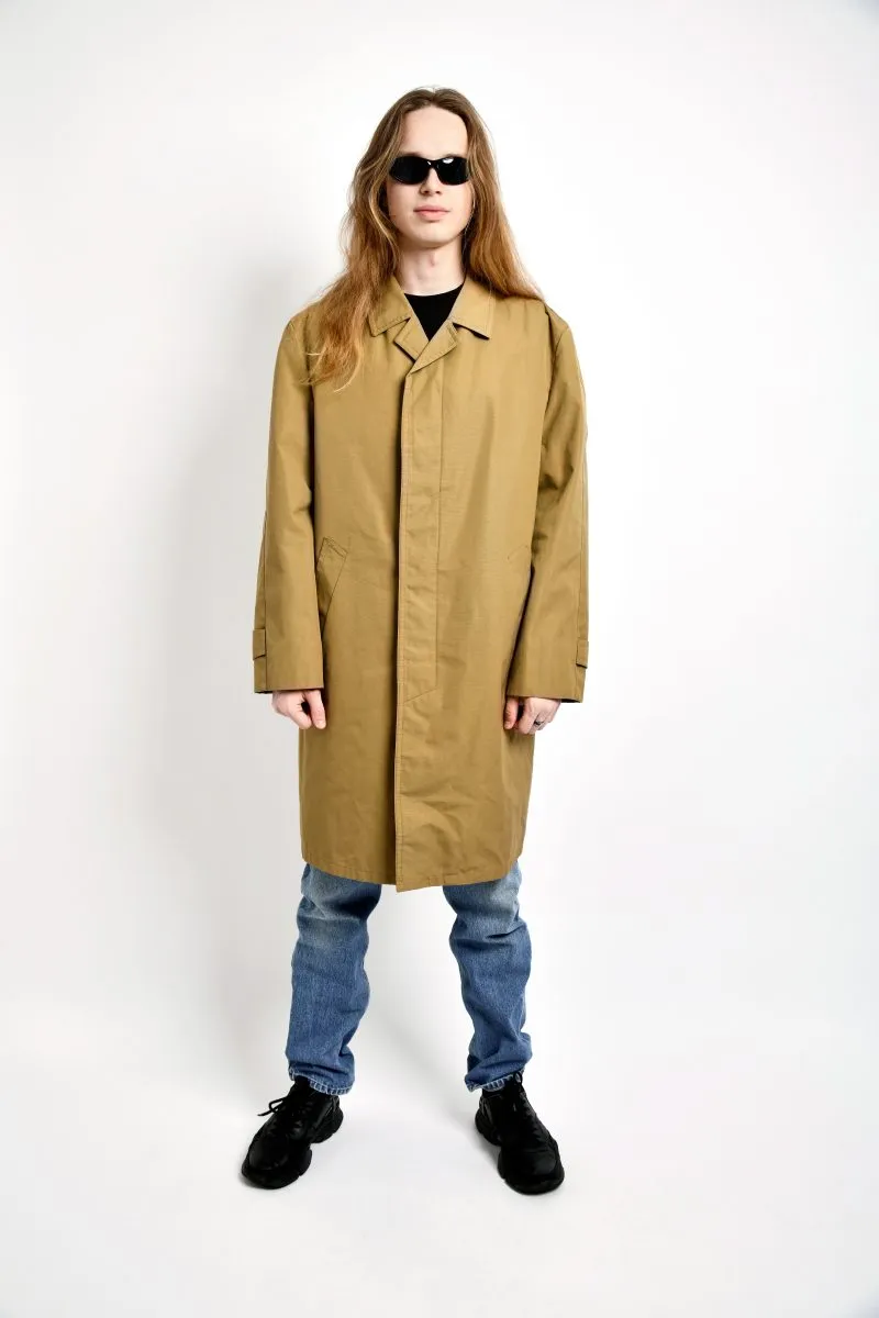 90s retro mac coat brown