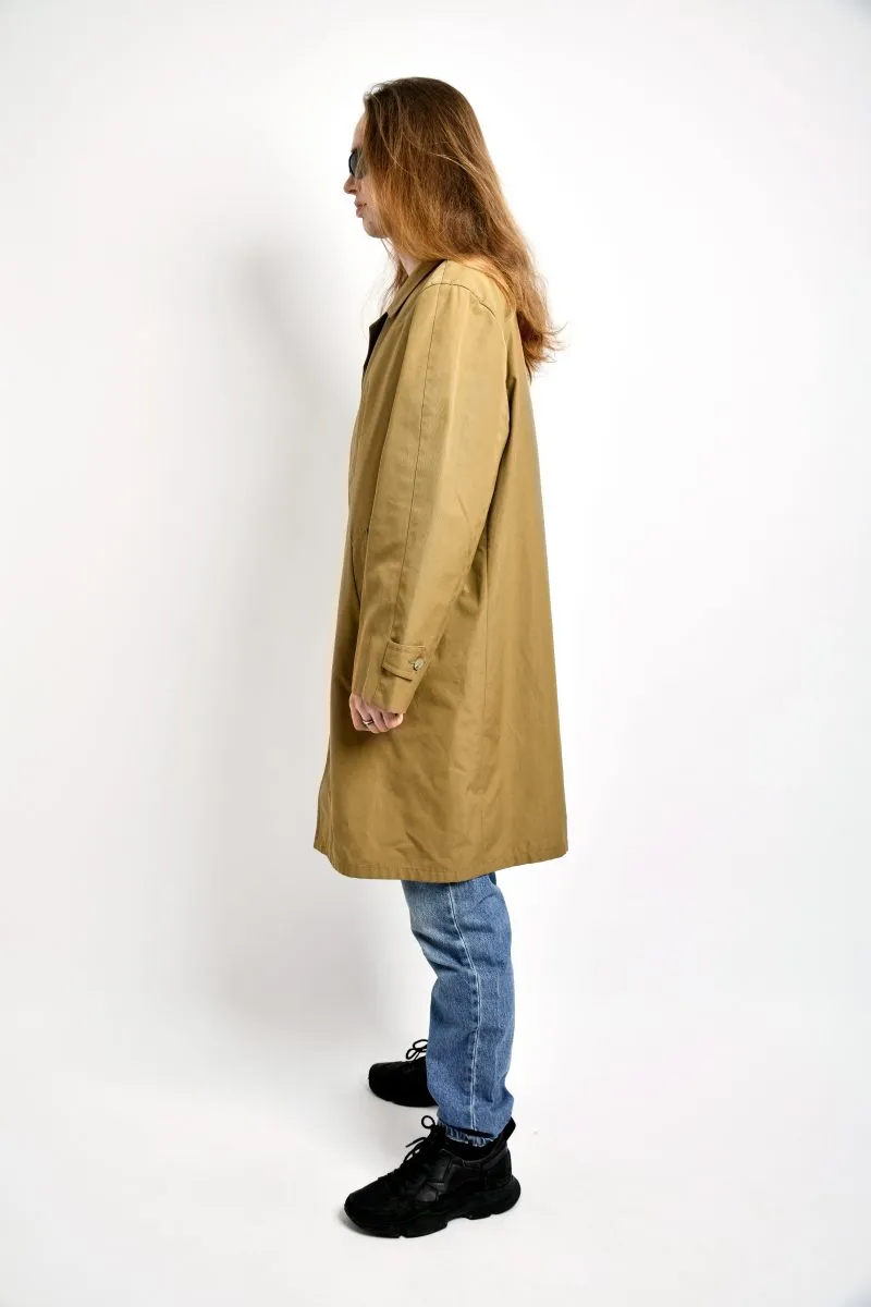 90s retro mac coat brown