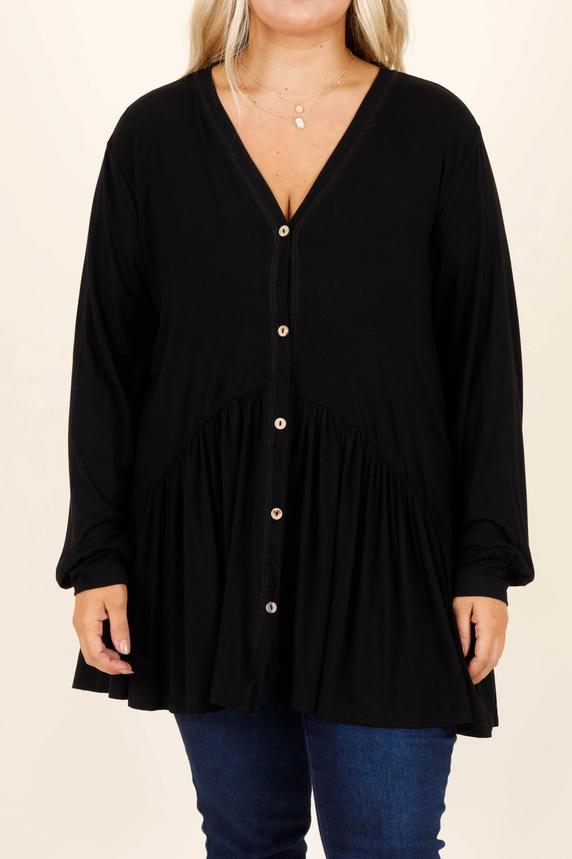 All The Emotions Tunic, Black