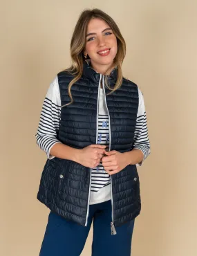 Barbara Lebek - Gilet trapuntato reversibile blu