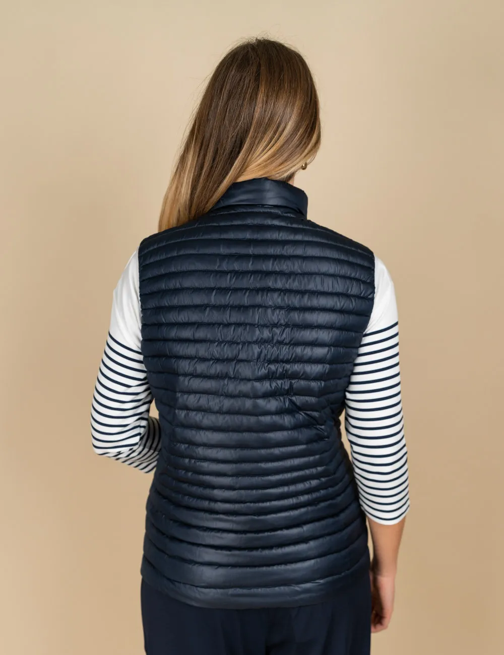 Barbara Lebek - Gilet trapuntato reversibile blu