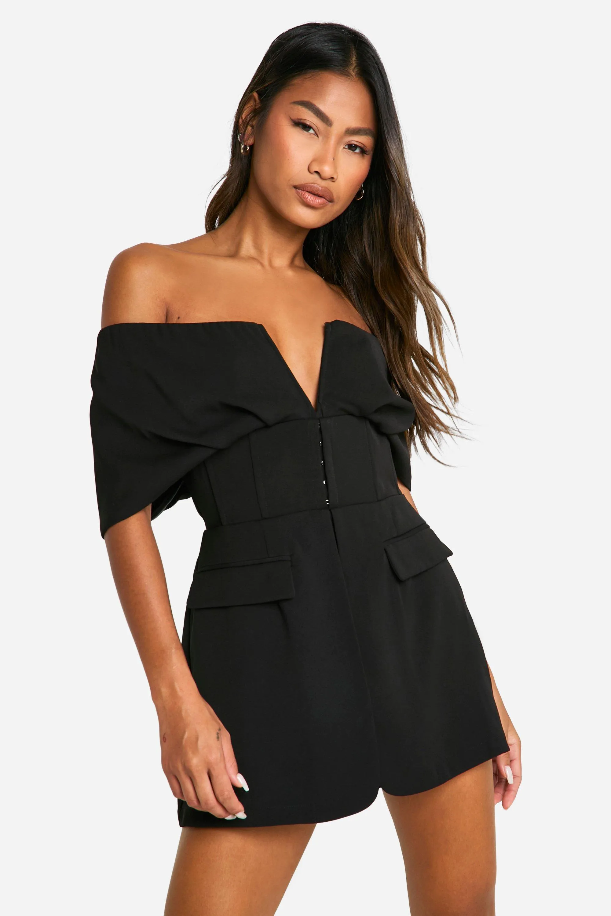 Bardot Overlay Playsuit