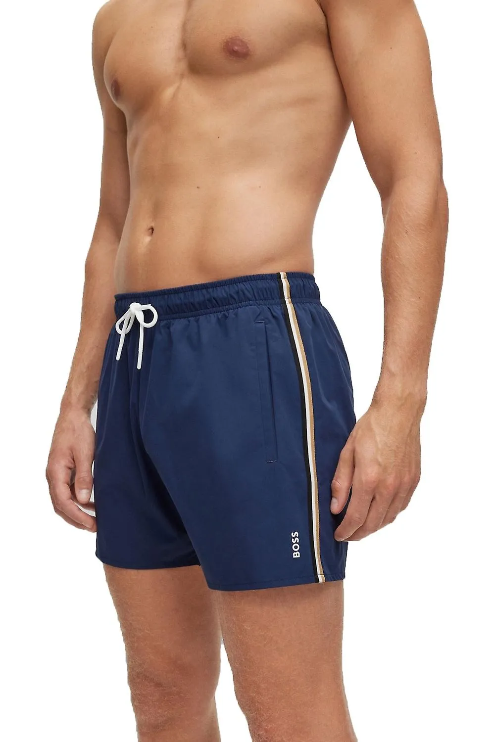 Bañador BOSS para hombre Bañador Boss Iconic Swim Short azul marino