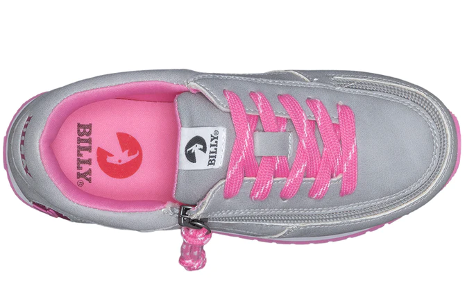 Billy Footwear Girls Joggers Athletic Shoes- Grey/Fuschia