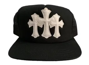 Black Chrome Hearts Cemetery Trucker Hat