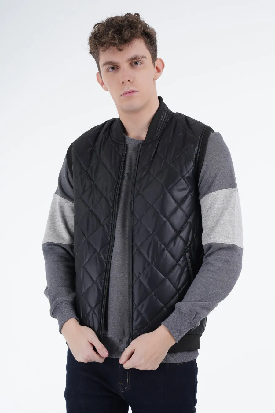 Black Quilted Gilet