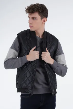 Black Quilted Gilet