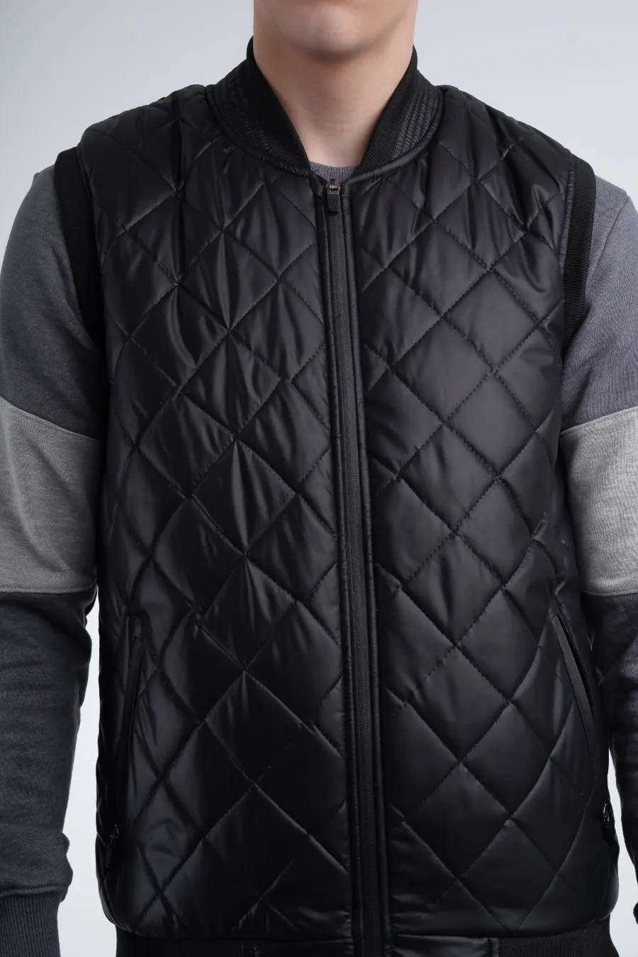 Black Quilted Gilet