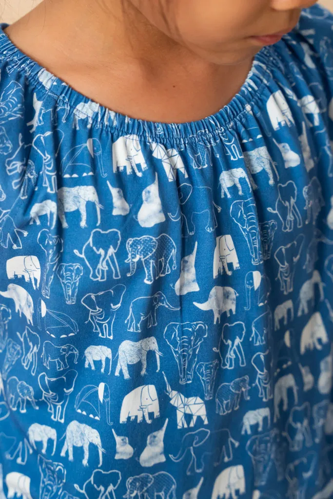 Blue Elephant Families Flutter Playsuit