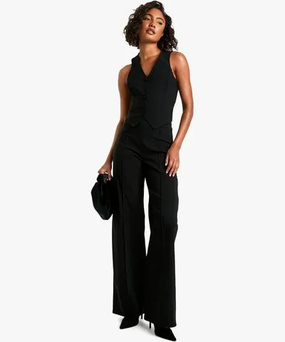 boohoo Womens Tall Waistcoat And Trouser Co-Ord