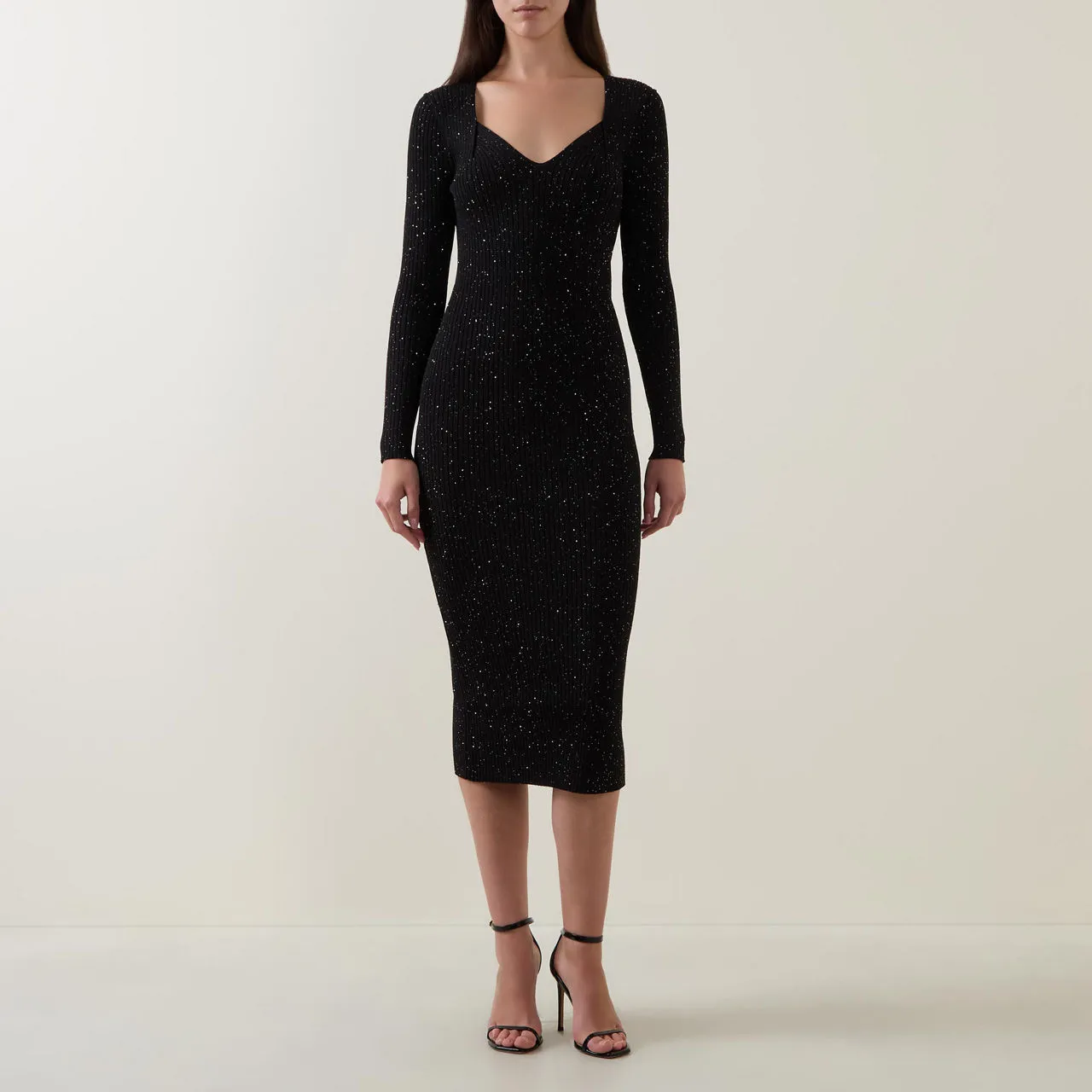 BOSS Ferima Sequin Knit Dress - Black