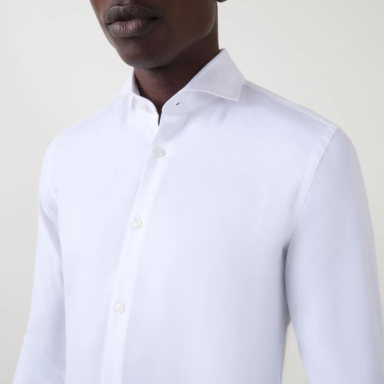 BOSS Hank Structure Single-Cuff Shirt - White