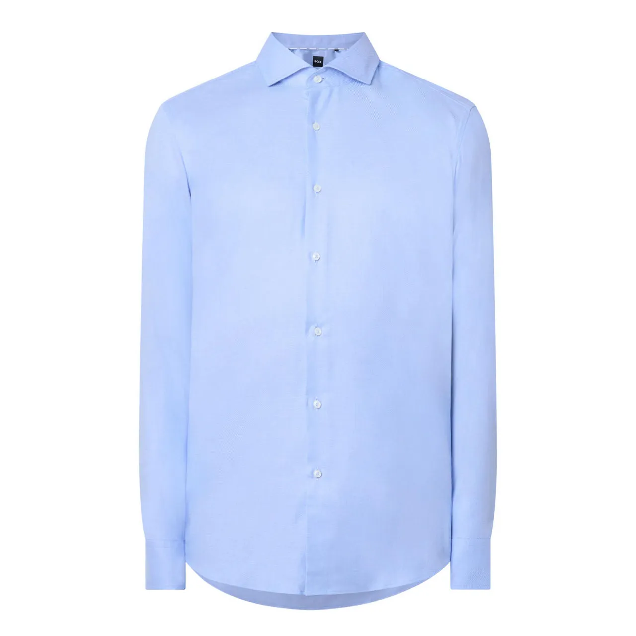 BOSS Hank Structured Single-Cuff Shirt - Light Blue