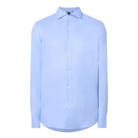 BOSS Hank Structured Single-Cuff Shirt - Light Blue