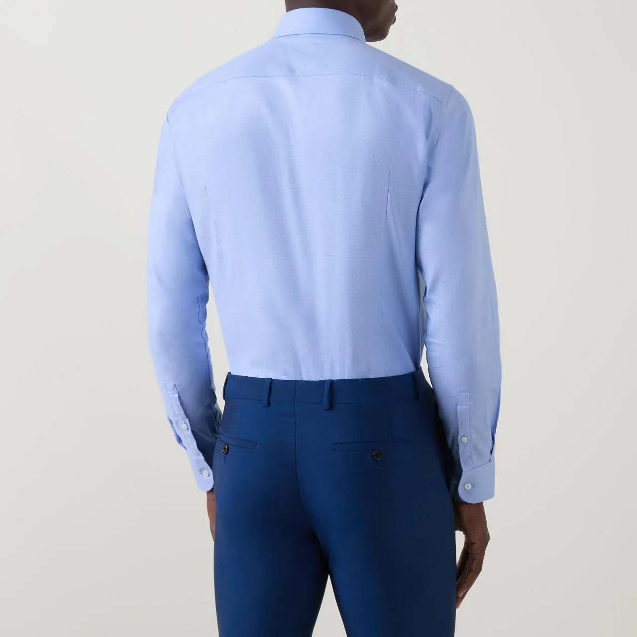 BOSS Hank Structured Single-Cuff Shirt - Light Blue