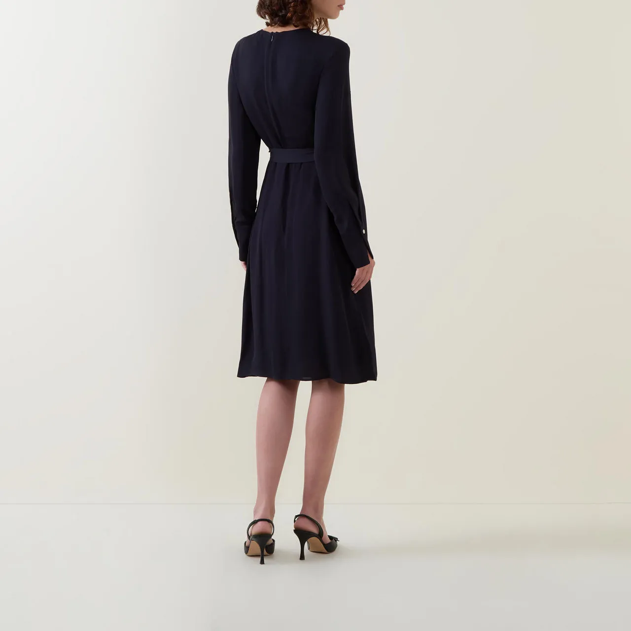 BOSS The Sustainable Edit Dibanori Belted Dress - Navy