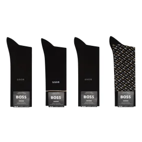 BOSS The Sustainable Edit Four-Pack Monogram Logo Sock Gift Set - 001