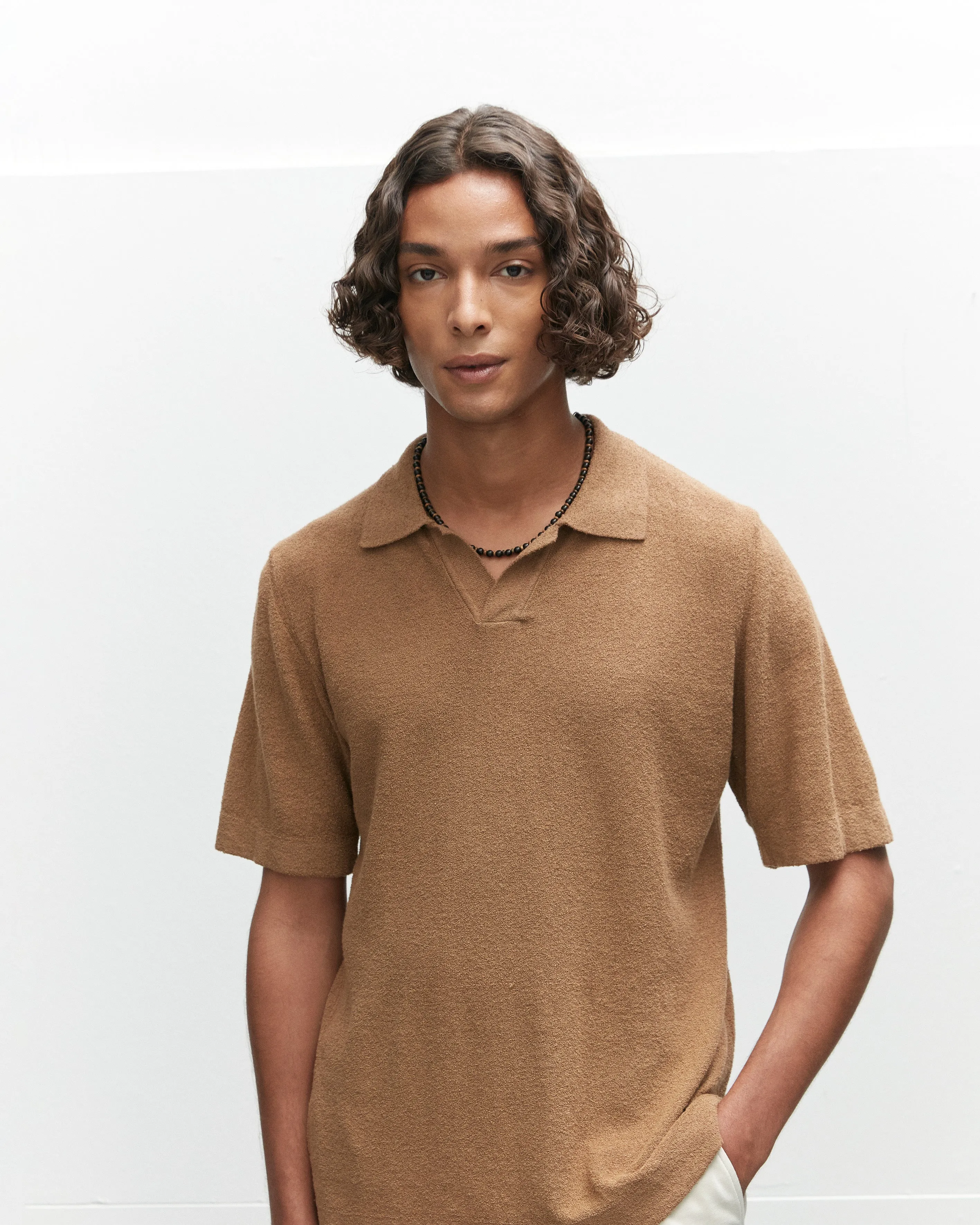 Boucle Knit Polo