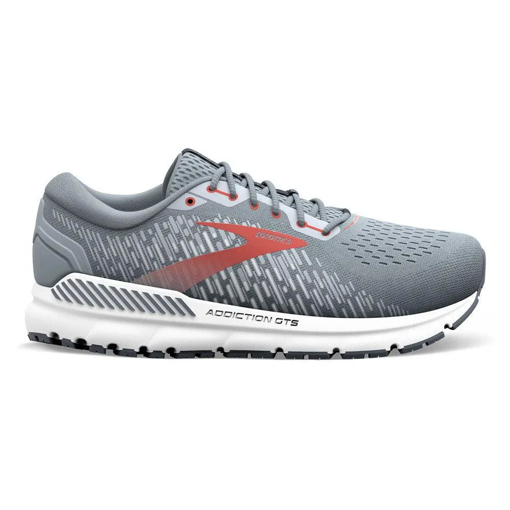 Brooks Addiction GTS 15 Men's Shoes - Grey/Ebony/Chili Oil - Size 12 2E Wide.