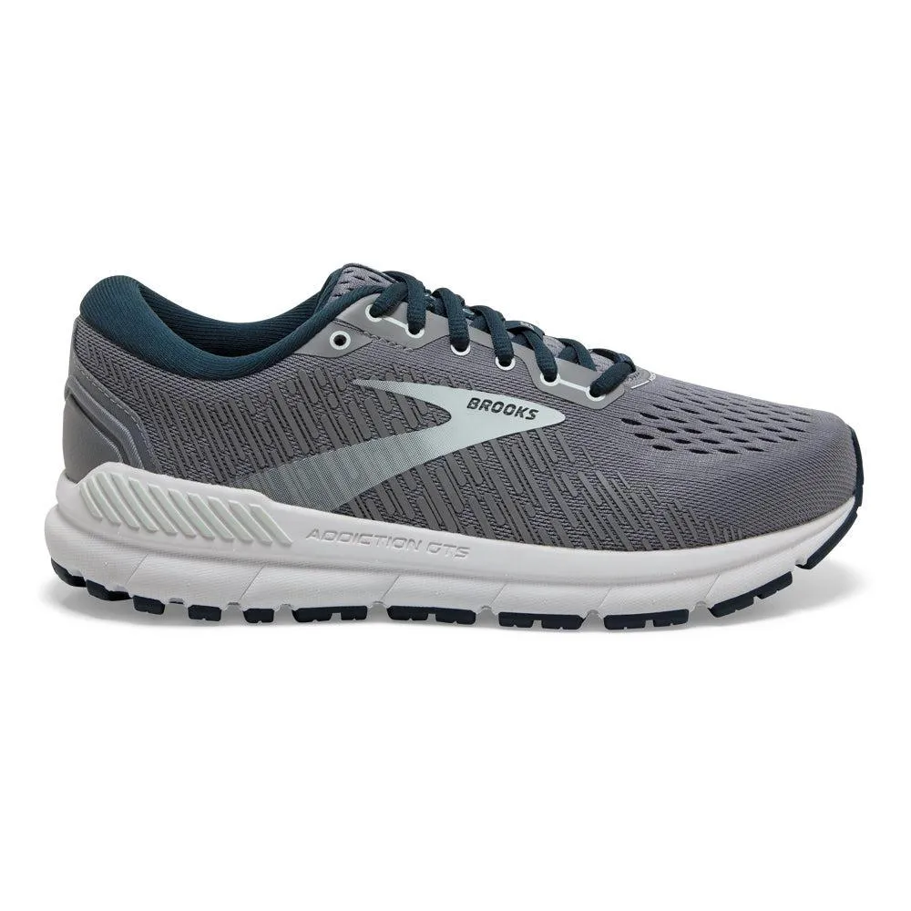 Brooks Addiction GTS 15 Women's Running Shoes in Grey/Navy/Aqua - Size 6 B Medium.