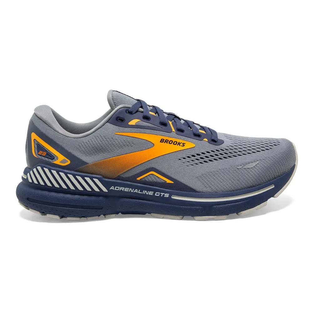 Brooks Adrenaline GTS 23 Grey Crown Blue Orange 9 D Medium