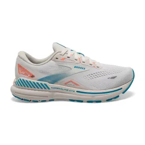 Brooks Adrenaline GTS 23 Women's Running Shoe, Coconut/Papaya/Blue, Size 10 B Medium