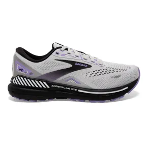 Brooks Adrenaline GTS 23 Women's Running Shoes, Grey/Black/Purple, Size 6 Extra Wide