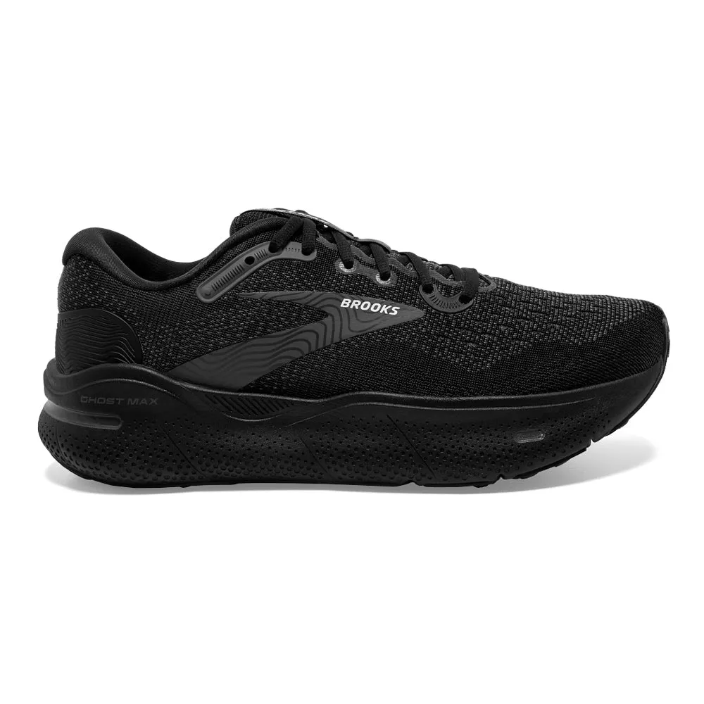 Brooks Ghost Max Women's Running Shoe, Black/Black/Ebony, Size 6 Wide