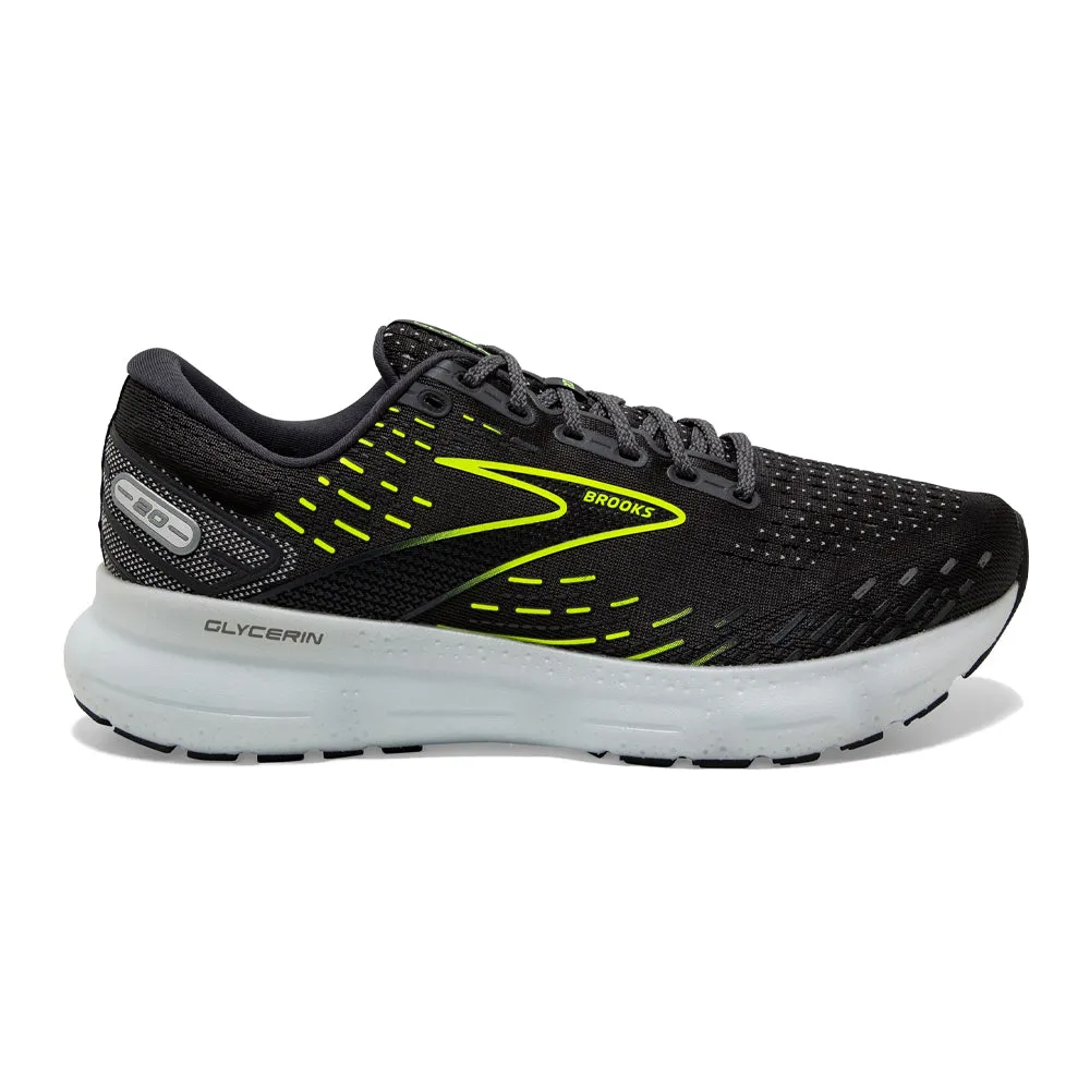 Brooks Glycerin 20 - Ebony/White/Nightlife, Size 10.5 B Medium