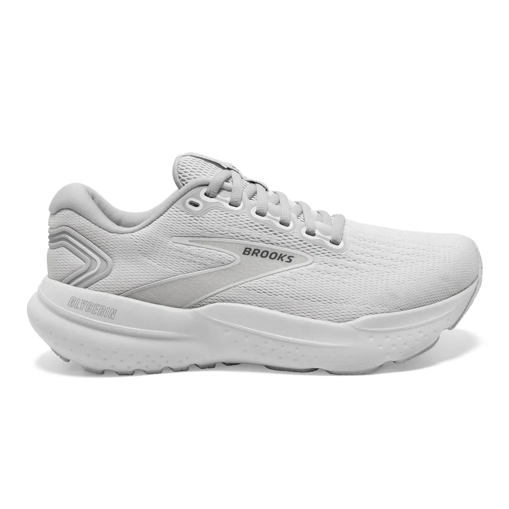 Brooks Glycerin 21 - White/White/Grey - Men's Size 9.5 D Medium