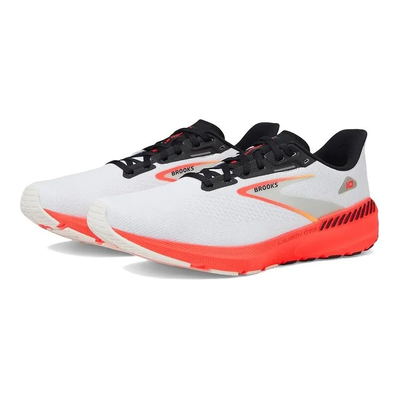 BROOKS LAUNCH GTS 10 BLUE/BLACK/FIERY CORAL FOR MEN'S