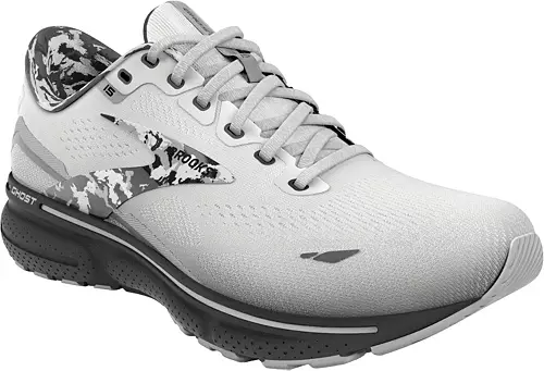 Brooks Women’s Ghost 15 Athletic Shoes-White/Ebony/Oyster