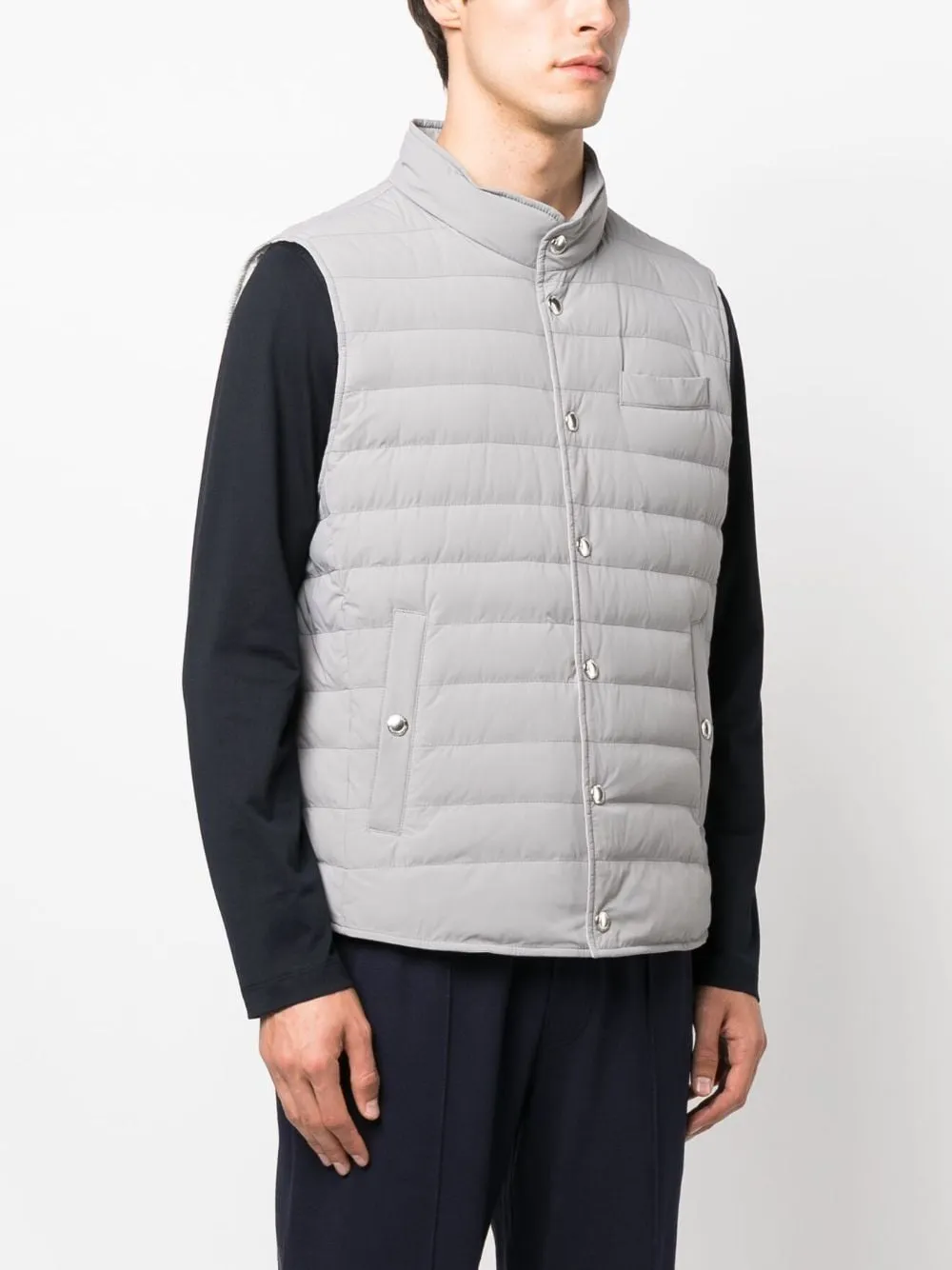 Brunello Cucinelli - Gilet grey matelassé