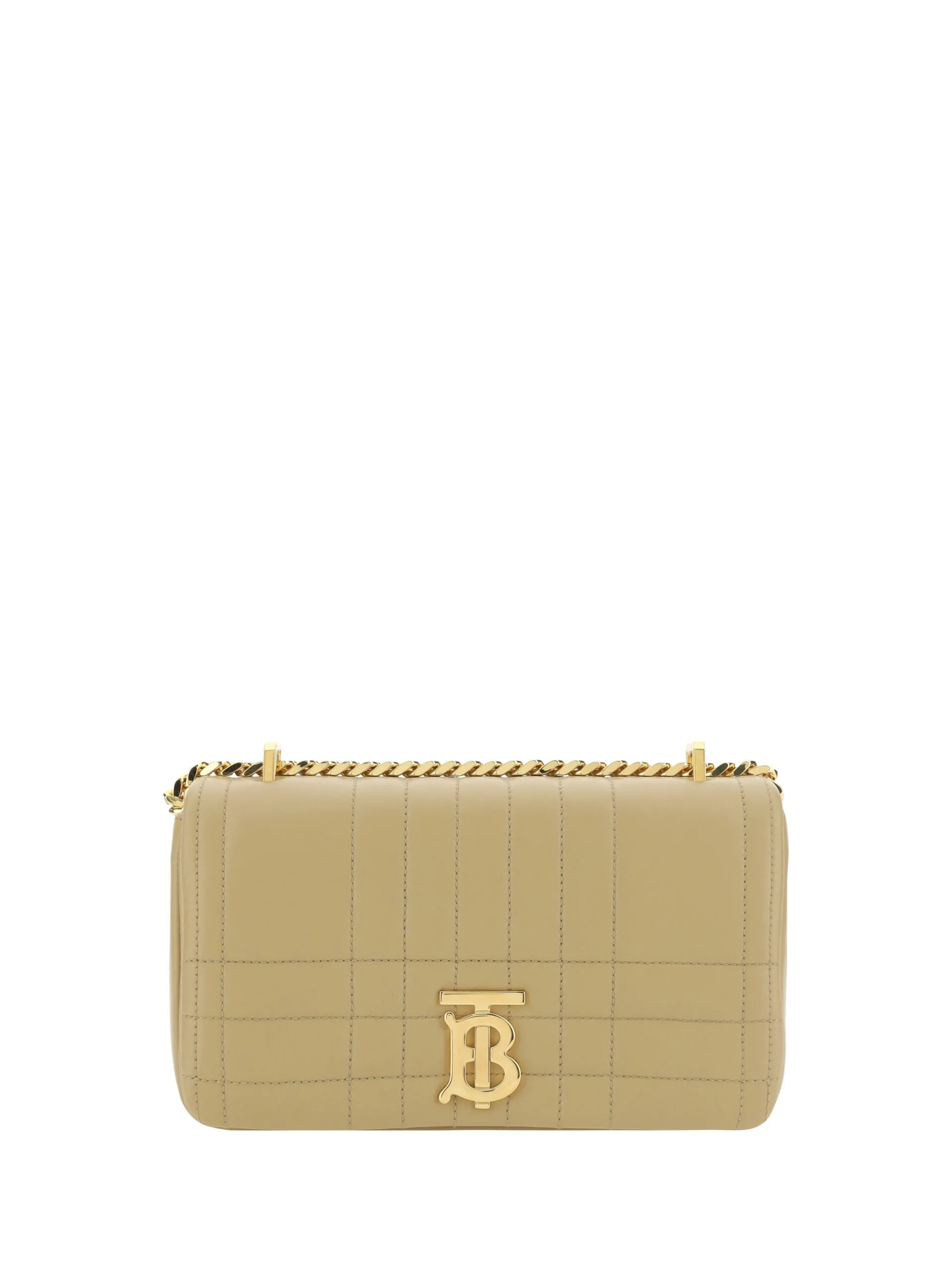 Burberry Beige Leather Quilted Shoulder Bag