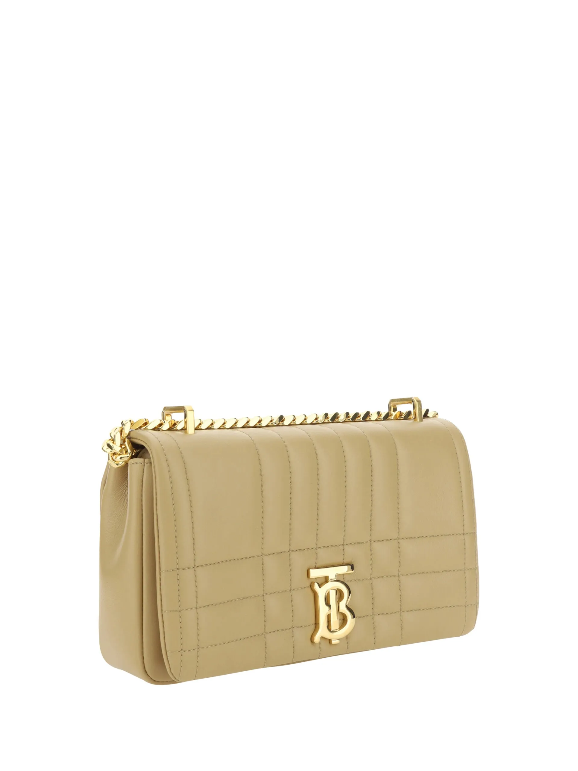 Burberry Beige Leather Quilted Shoulder Bag