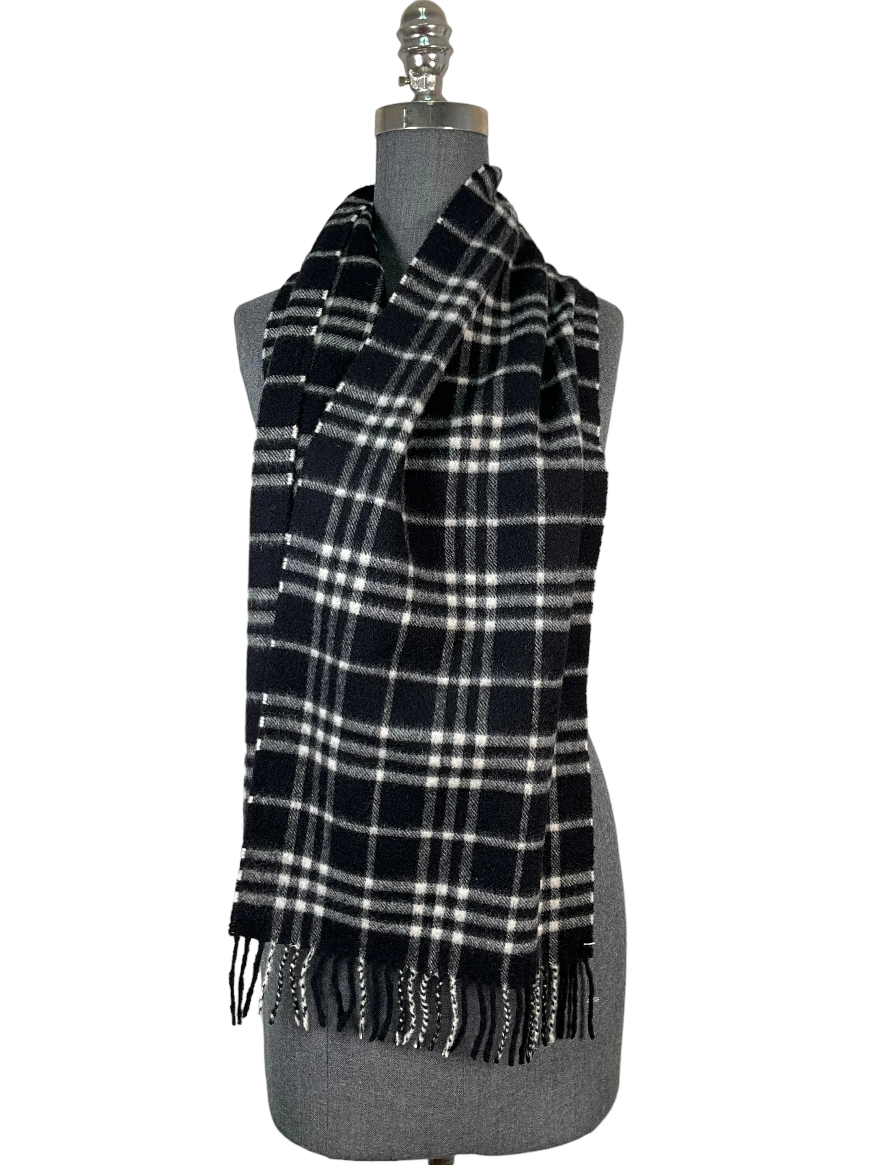 Burberry Black Check Scarf