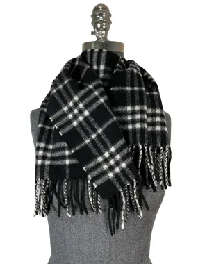 Burberry Black Check Scarf