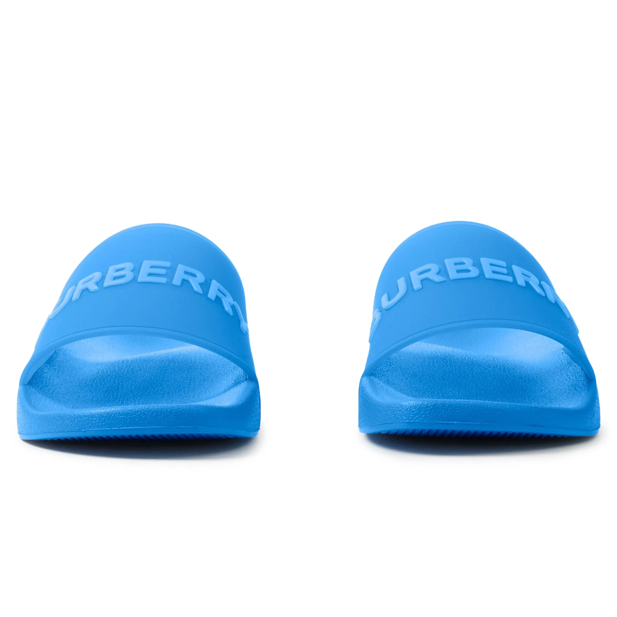 Burberry blue logo slides with furley design.