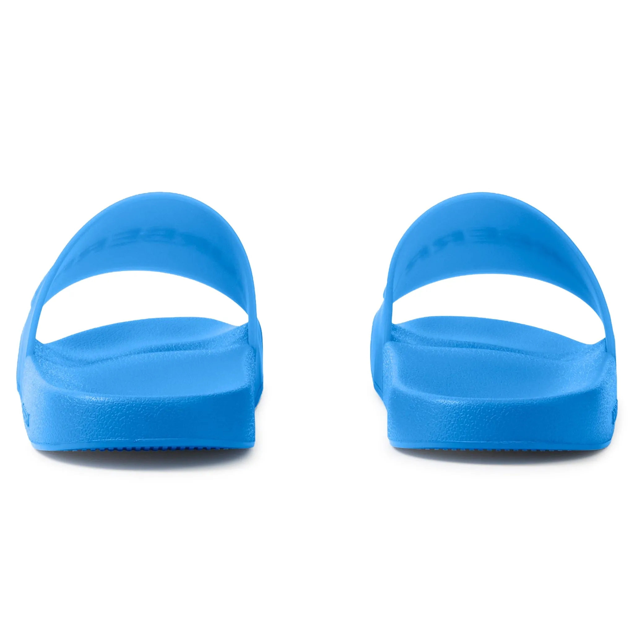 Burberry blue logo slides with furley design.