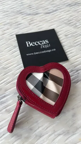 Burberry burgundy coin purse