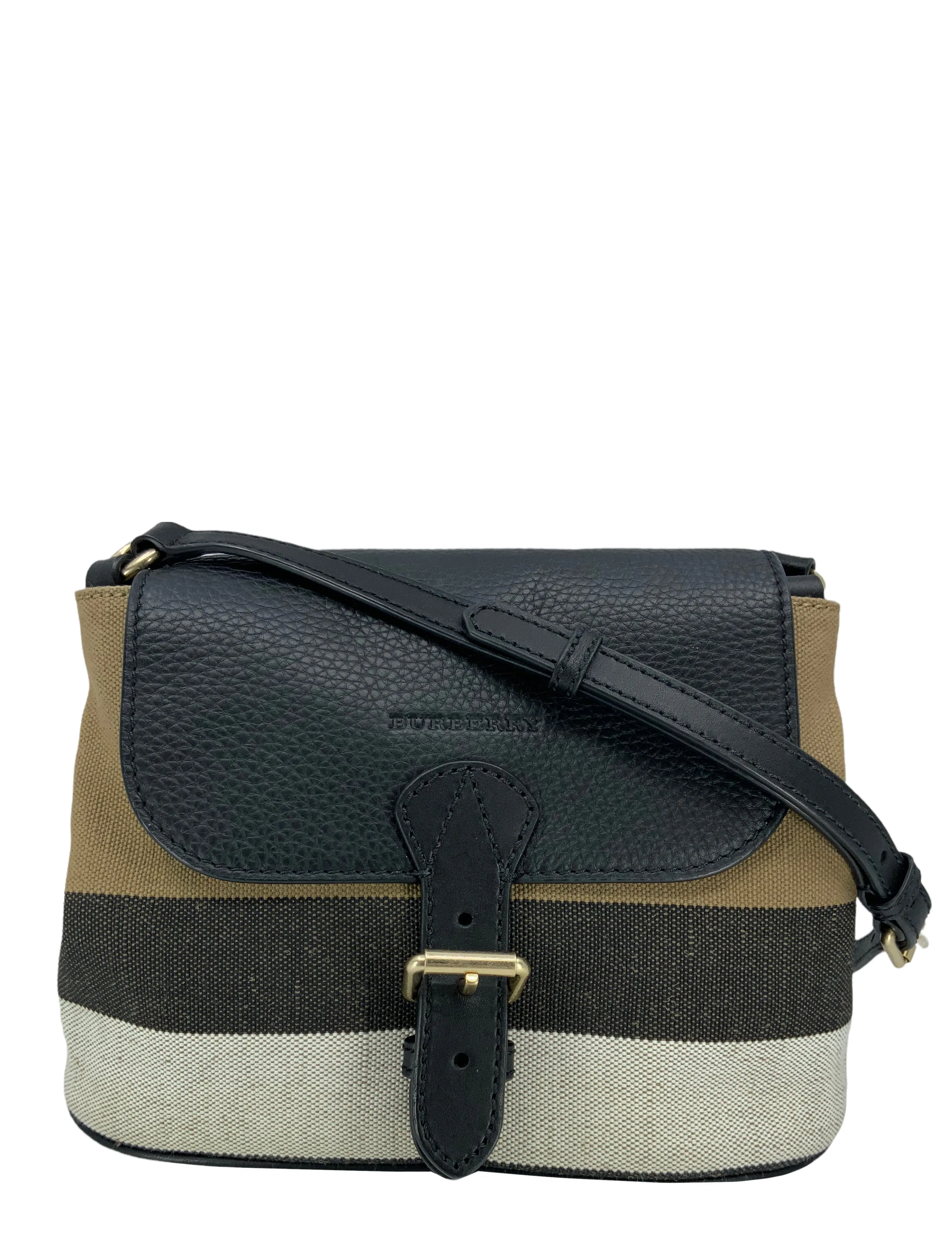 Burberry Canvas and Leather Crossbody Bag