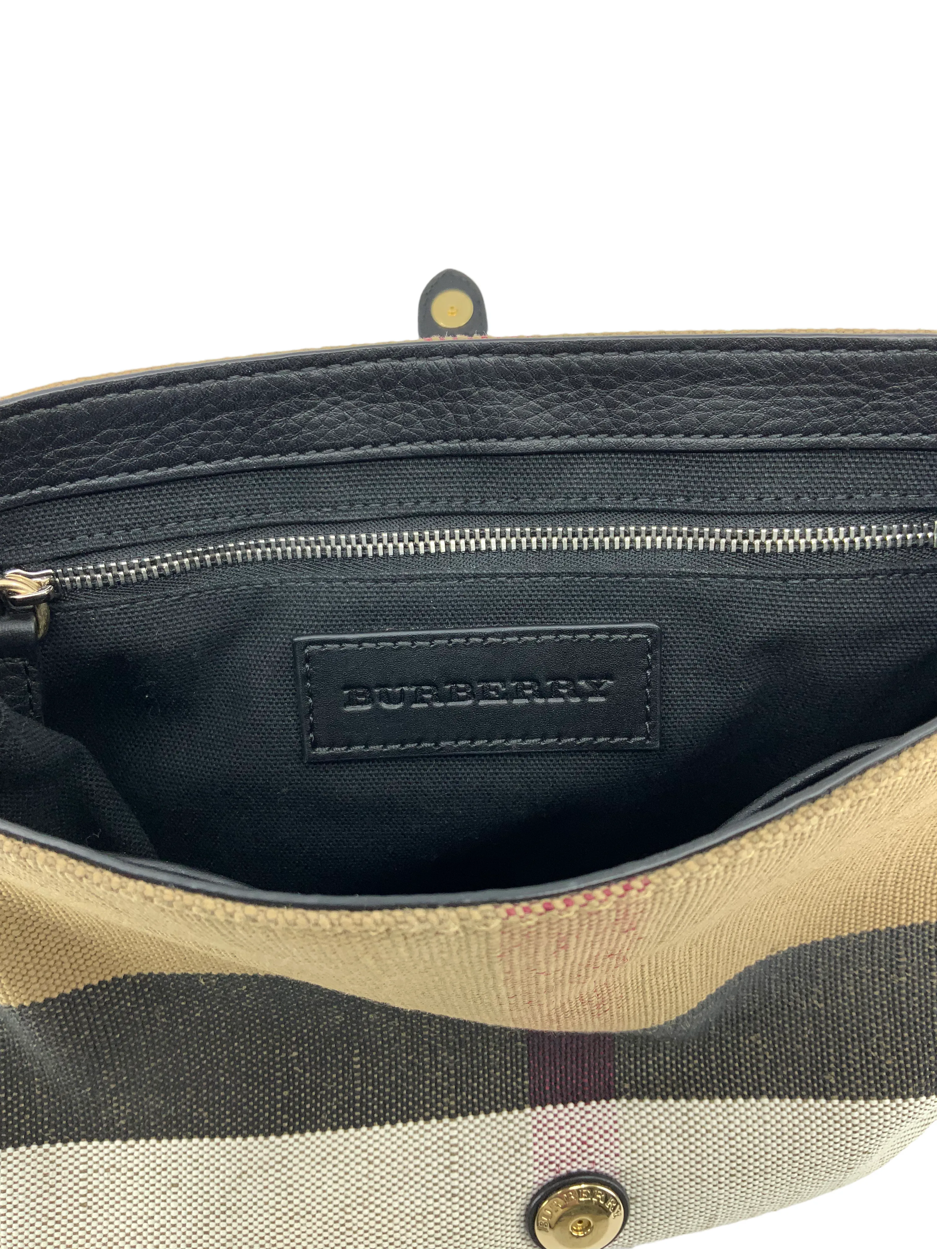 Burberry Canvas and Leather Crossbody Bag