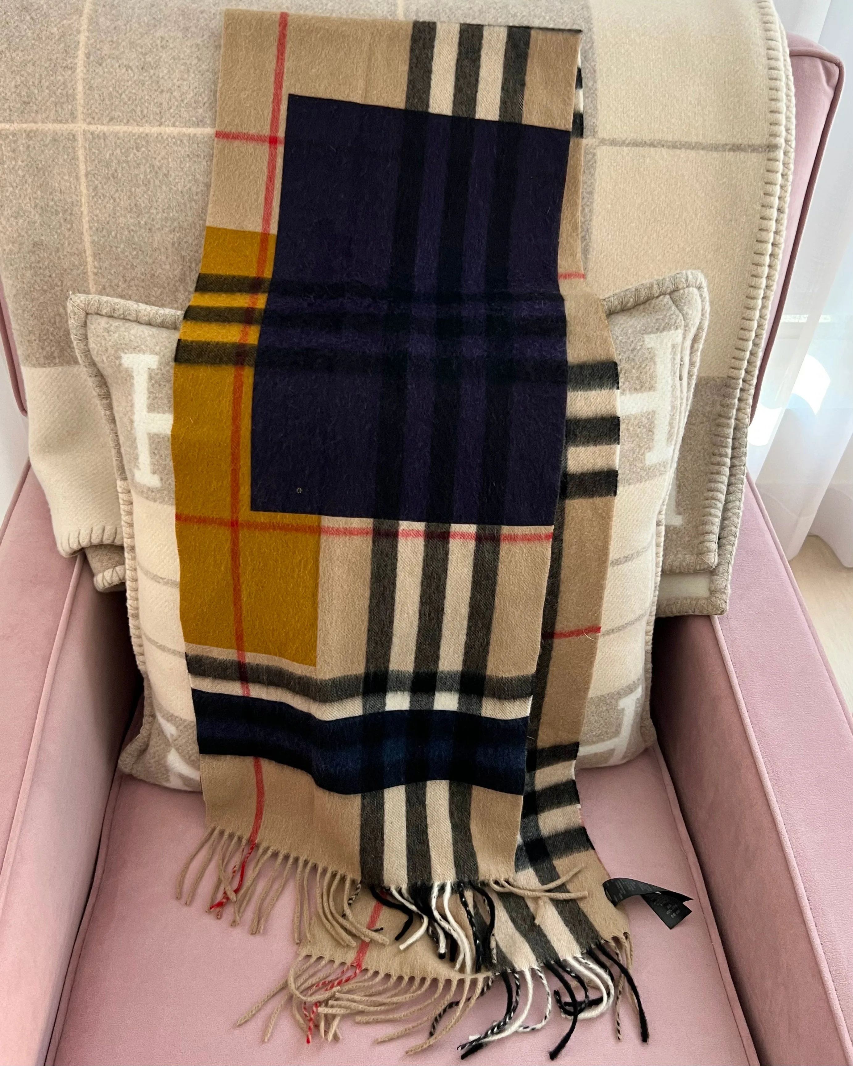 Burberry Check Cashmere Scarf